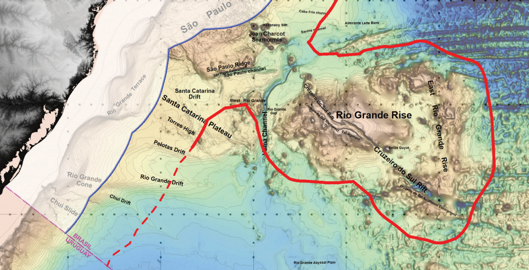 Brazil's claim for the Rio Grande Rise.